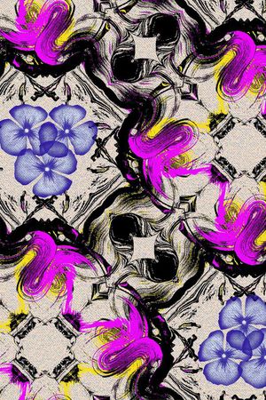 抽象花纹印花华亿平台图片