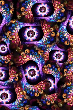 黑底花卉印花华亿平台图片