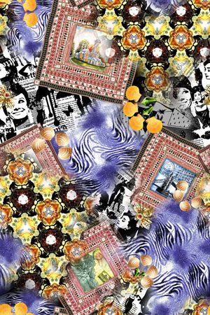 抽象印花华亿平台图片