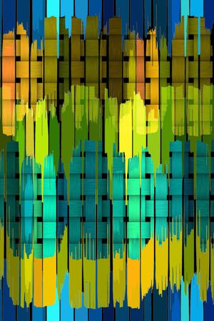 几何色块印花华亿平台图片