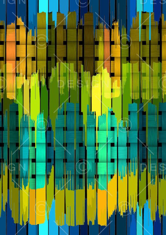 几何色块印花华亿平台图片