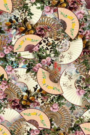 花卉印花华亿平台图片