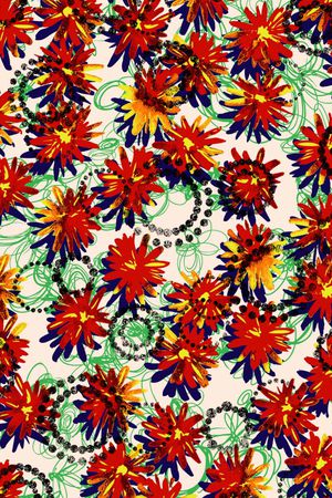 山水画印花华亿平台图片