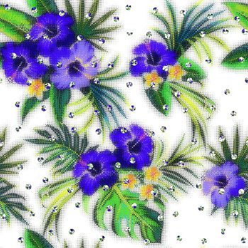 404712-热带花卉圆点冰珠水珠水晶网点肌理女