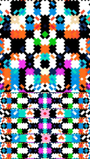 404747-原创几何色块格子民族风阶梯马赛克图