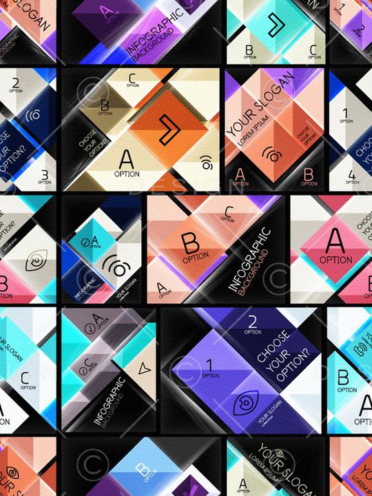 几何方块印花华亿平台图片