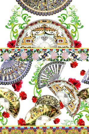 卷草印花华亿平台图片