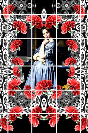 康乃馨印花华亿平台图片