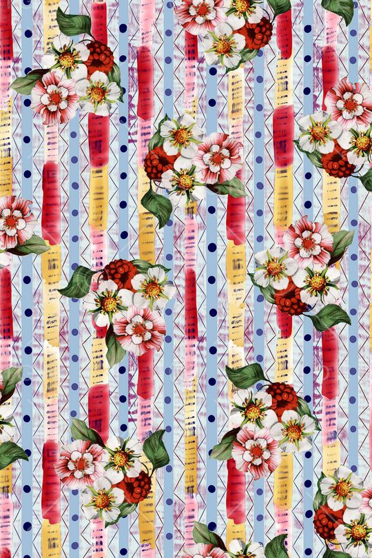 几何线条印花华亿平台图片