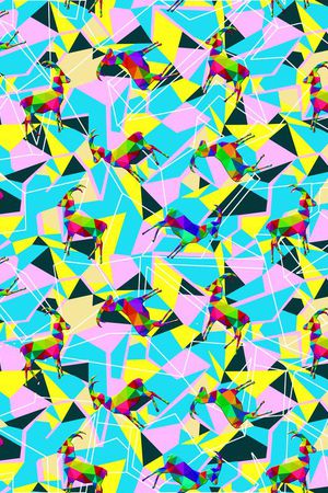 几何印花华亿平台图片