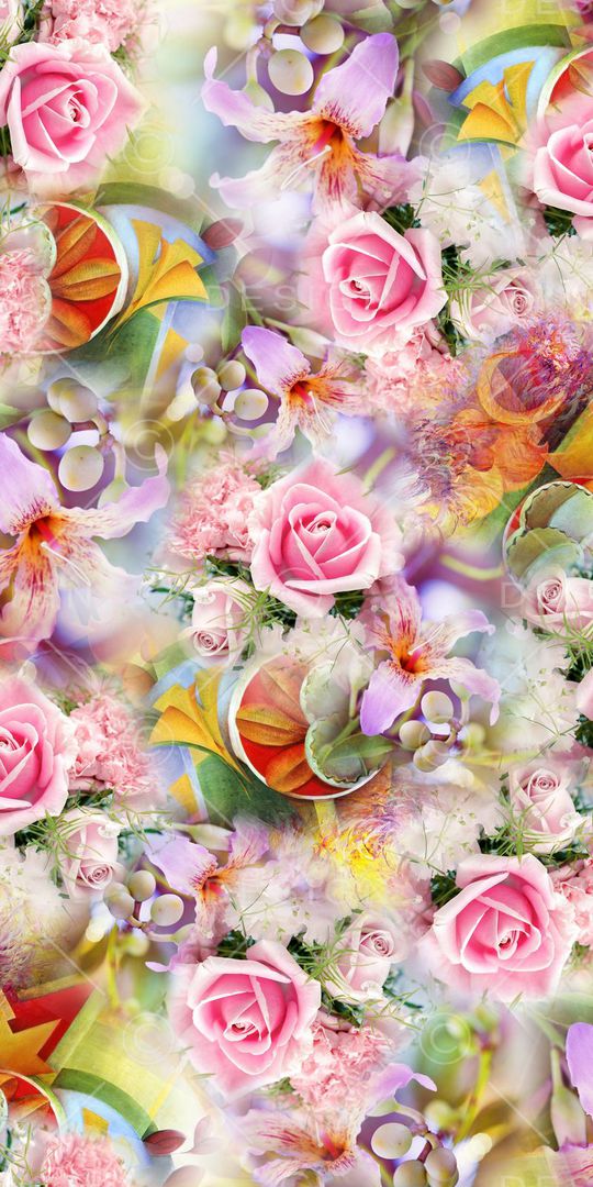 清爽小清新印花华亿平台图片