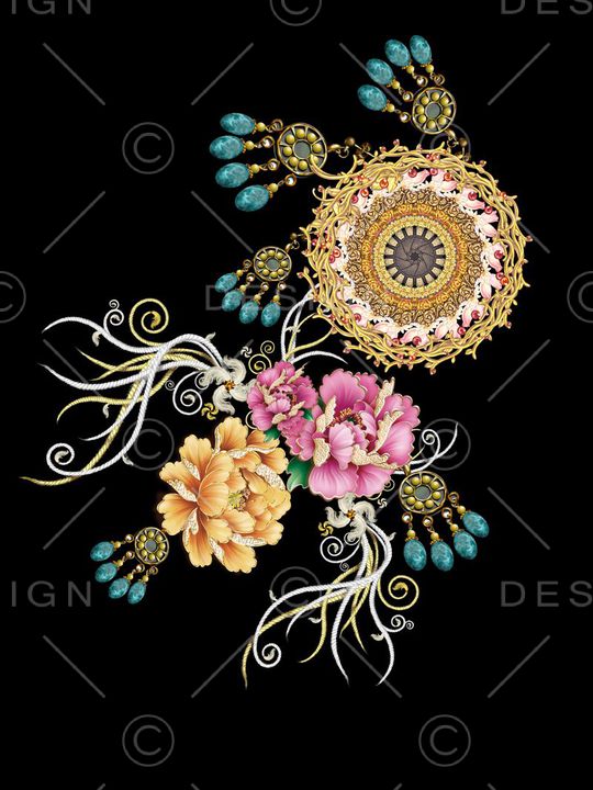 复古印花华亿平台图片