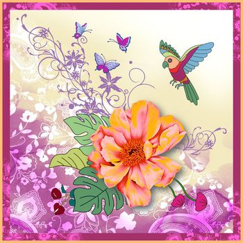 中国风印花华亿平台图片