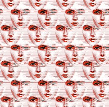 405124-复古抽象人脸