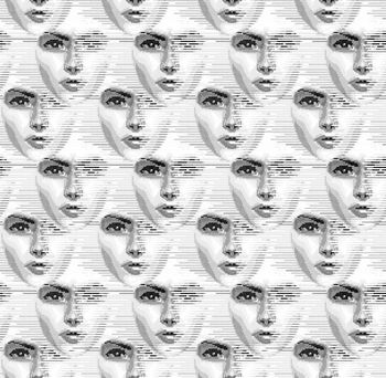 405126-复古抽象人脸