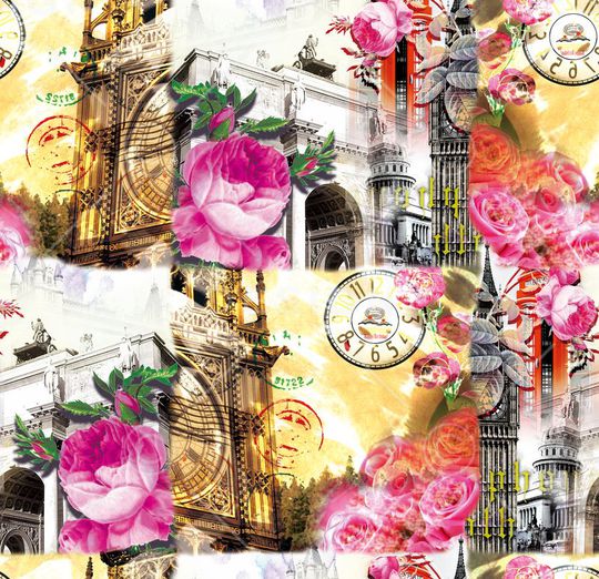 流行花卉印花华亿平台图片