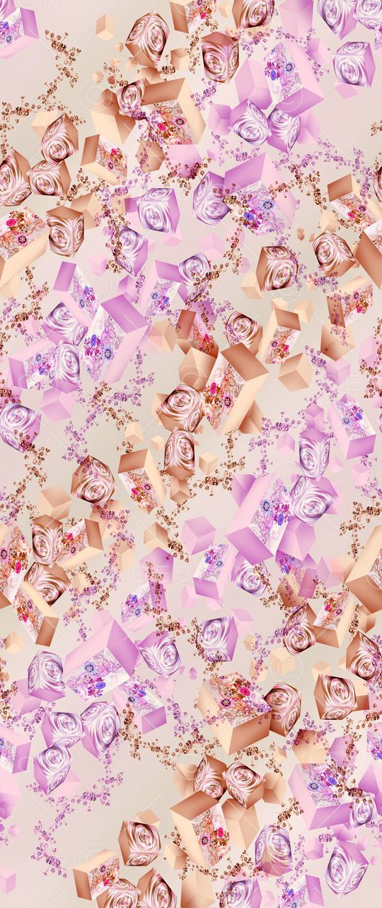 几何立方块印花华亿平台图片