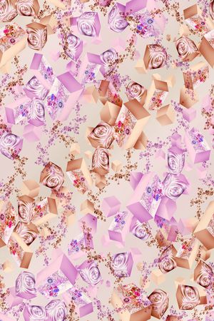 几何立方块印花华亿平台图片