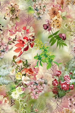 花卉印花华亿平台图片