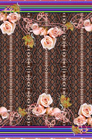 花卉豹纹印花华亿平台图片