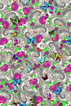 花卉印花华亿平台图片