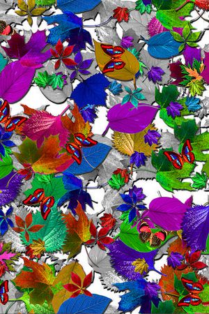 热带风情印花华亿平台图片