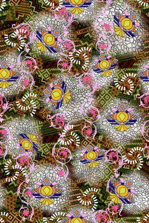 抽象印花华亿平台图片