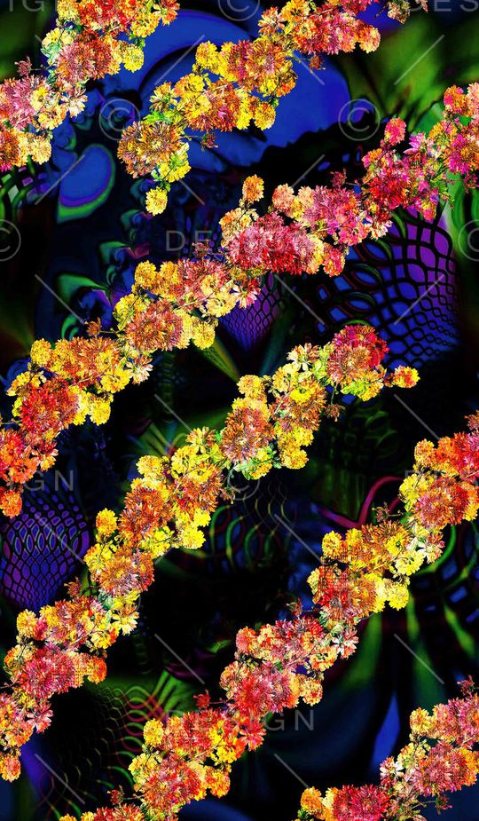 流行花卉印花华亿平台图片