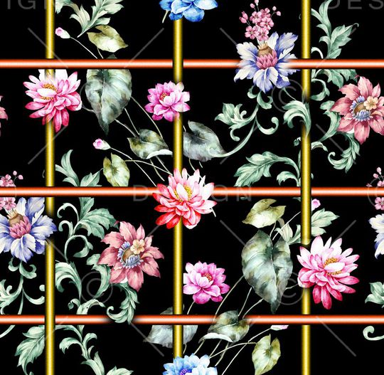 中式大花印花华亿平台图片