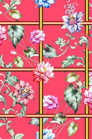 中式大花印花华亿平台图片