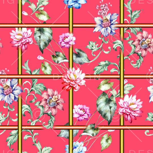 中式大花印花华亿平台图片