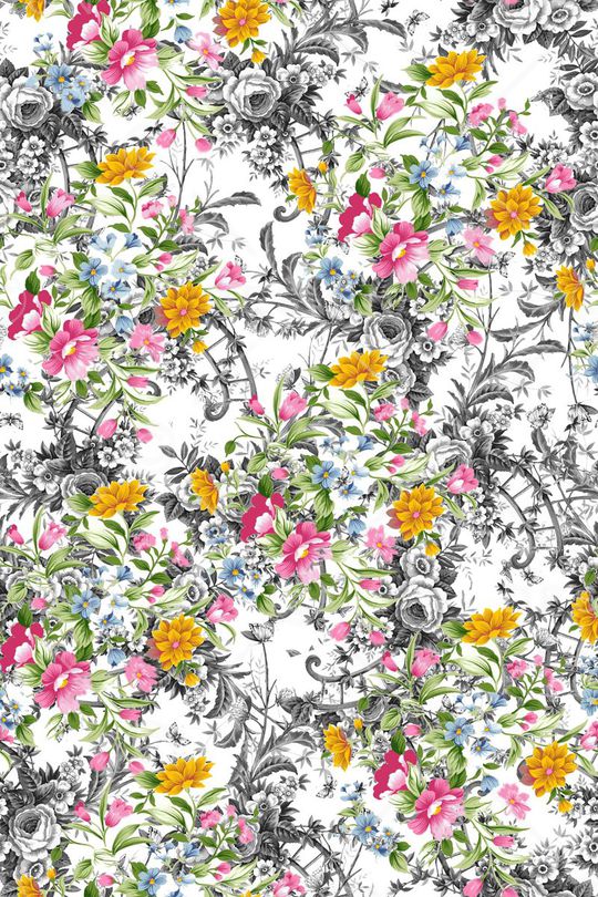 花卉印花华亿平台图片