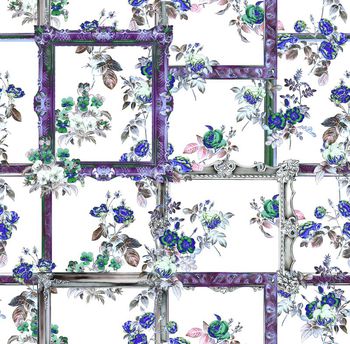 406051-复古镜框+花