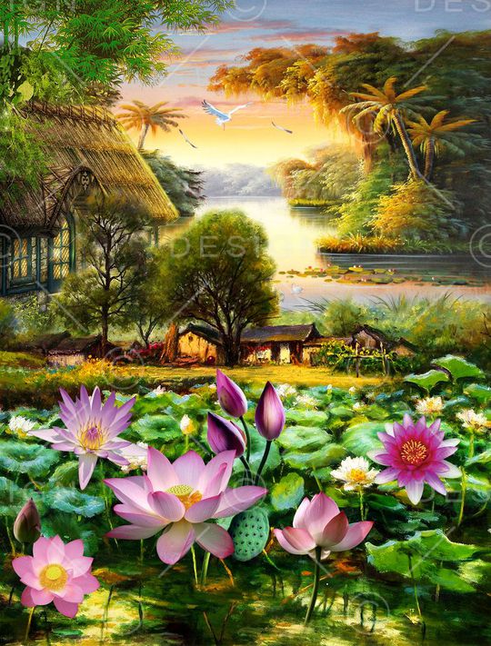 手绘小清新印花华亿平台图片