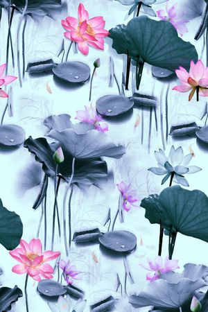 花卉印花华亿平台图片