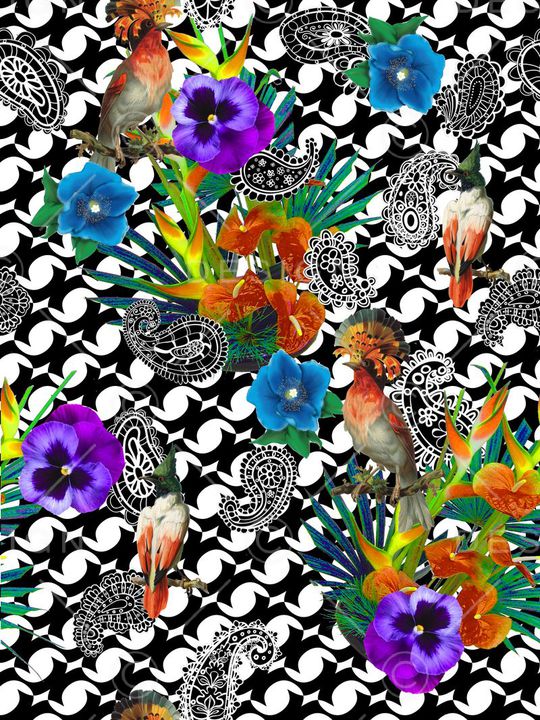 复古几何印花华亿平台图片