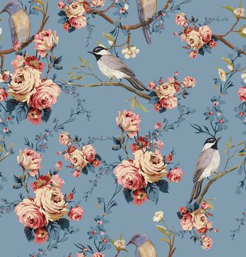 406293-复古花鸟图