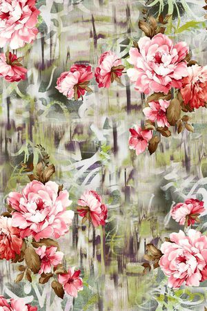 手绘风格印花华亿平台图片