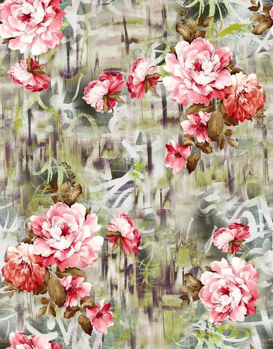 手绘风格印花华亿平台图片