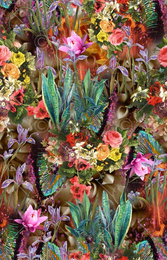 花卉印花华亿平台图片