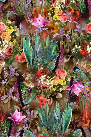 花卉印花华亿平台图片