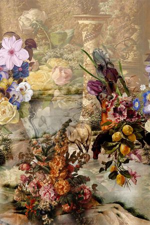 花卉瓷瓶印花华亿平台图片