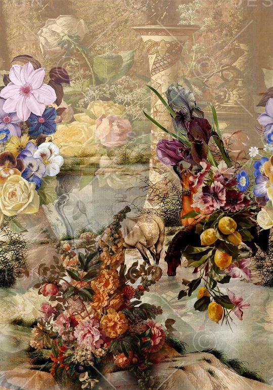 花卉瓷瓶印花华亿平台图片