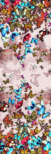 蝴蝶印花华亿平台图片