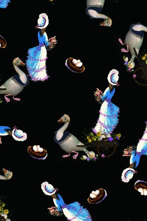 手绘人印花华亿平台图片