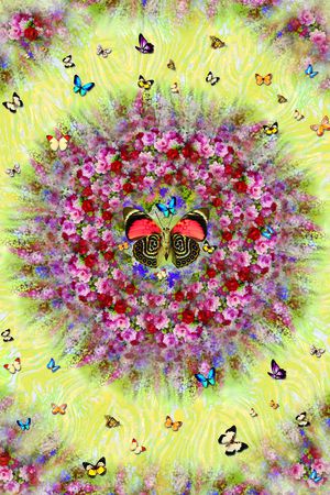 蝴蝶印花华亿平台图片