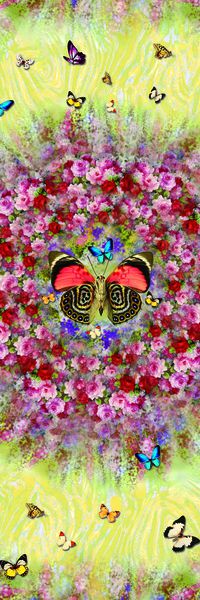 蝴蝶印花华亿平台图片