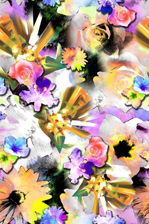 抽象印花华亿平台图片