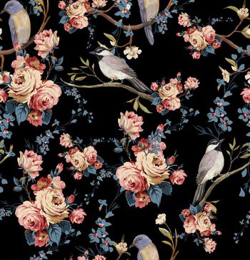 406933-复古花鸟图