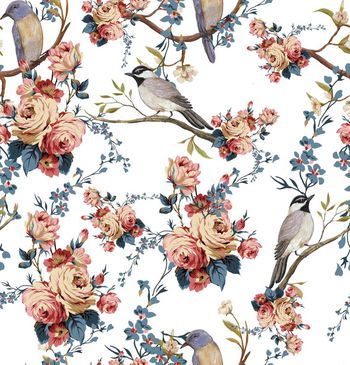 406934-复古花鸟图